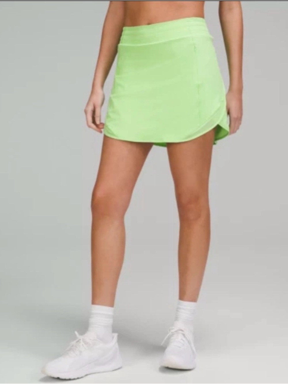 🆕 Lululemon Hotty Hot High-Rise Skirt  Long, Scream Green Light, NWT Size 2